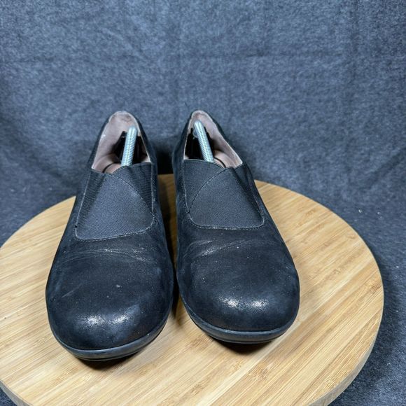 Dansko Ann Flats Black Metallic Round Toe Slip On Shoes Womens 40 US 9.5- 10 - Picture 2 of 8